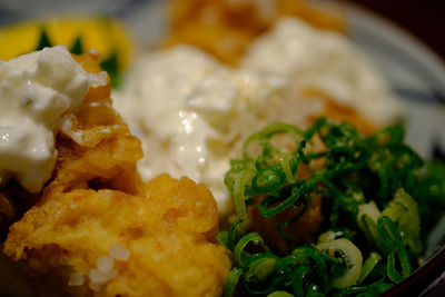 Close-up of salad in plate