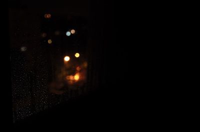 Defocused image of illuminated car window