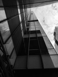 Low angle view of modern building against sky