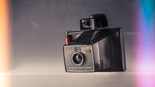Close-up of camera