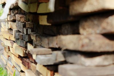 Close-up of firewood