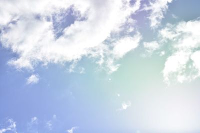 Low angle view of cloudy sky