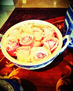 Close-up of food on table