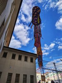 Low angle view of traditional building against sky