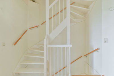 Low angle view of spiral staircase