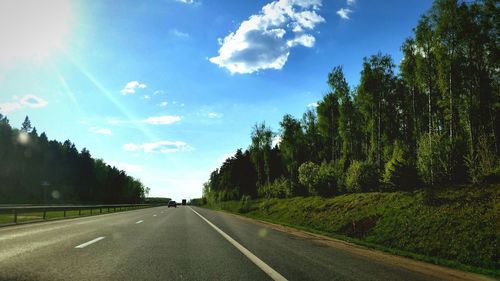 Road passing through country road