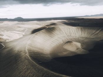 High angle view of sun shining over land