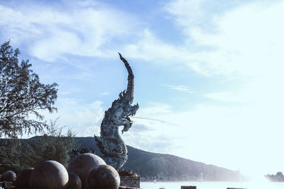 Panoramic view of tree against sky during winter