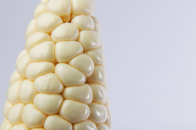 Close-up of corn against white background