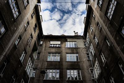 Low angle view of buildings against sky