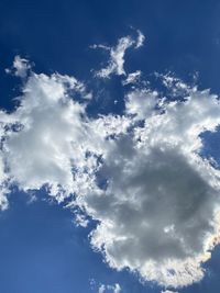 Low angle view of clouds in sky