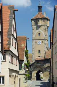 Medieval town rothenburg ob der tauber in bavaria, germany