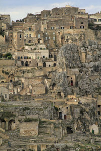 Matera, italy, on a day with dramatic sky