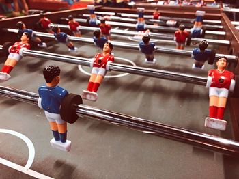 Close-up of foosball