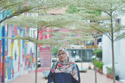 Portrait of woman wearing hijab