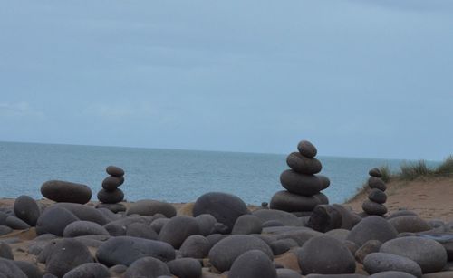 Stack of rocks on beach