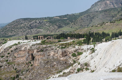 Panoramic view of landscape against clear sky