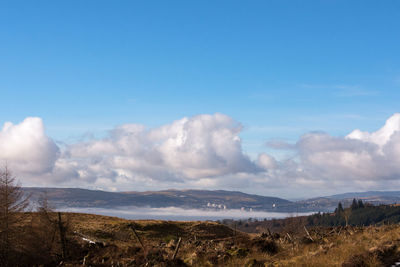 Scenic view of landscape against sky