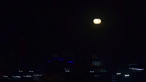 Illuminated moon at night