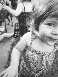 Portrait of cute girl smiling