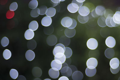 Defocused image of illuminated lights