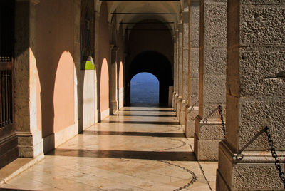 Corridor of historic building