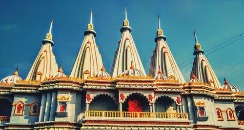 Low angle view of temple against clear sky