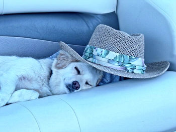 Siesta on the boat after swimming.