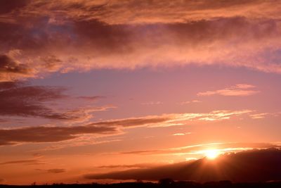 Low angle view of sky during sunset