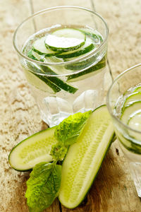 Close-up of drink on table