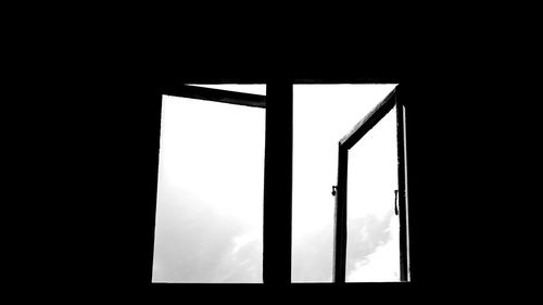Low angle view of window in building