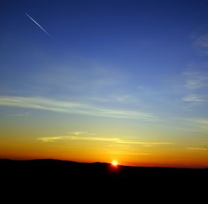 Scenic view of landscape at sunset