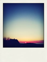 Silhouette trees at sunset