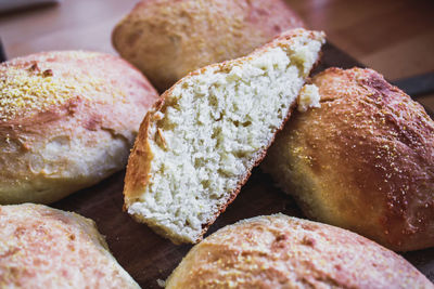 Close-up of bread on plate