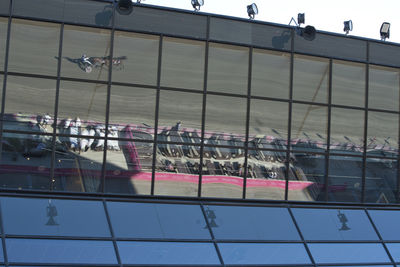 Low angle view of glass building