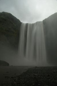 Scenic view of waterfall