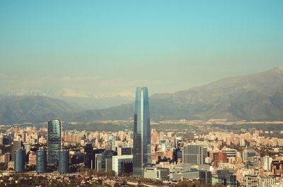 High angle view of city