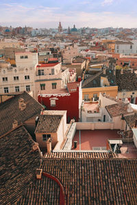 High angle view of cityscape