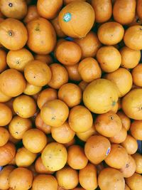 Full frame shot of oranges at market stall