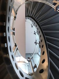 Directly below shot of spiral staircase