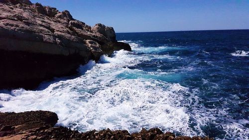 Rocks in sea