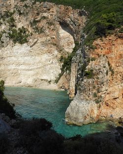 Rock formations by sea