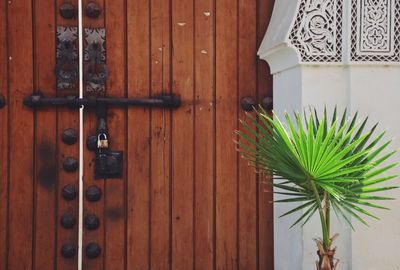 Close-up of closed door