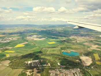 Aerial view of landscape against sky