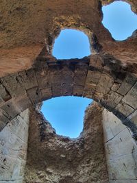 Low angle view of old ruin