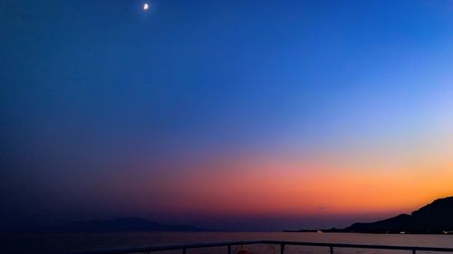 Sunset over lake