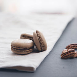 Close-up of cookies on table