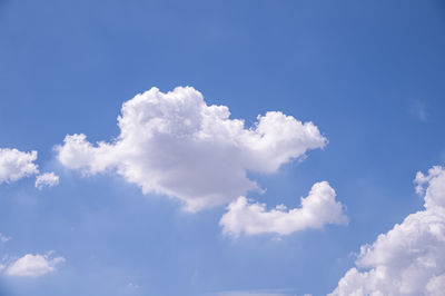 Low angle view of clouds in blue sky