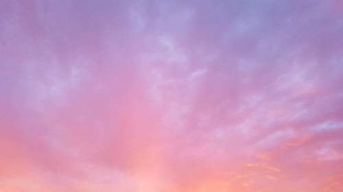 Low angle view of pink clouds in sky