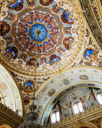 Low angle view of ceiling of building